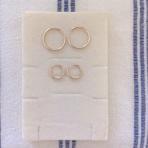 Made by Mary live in hoop earrings 2 PAIRS